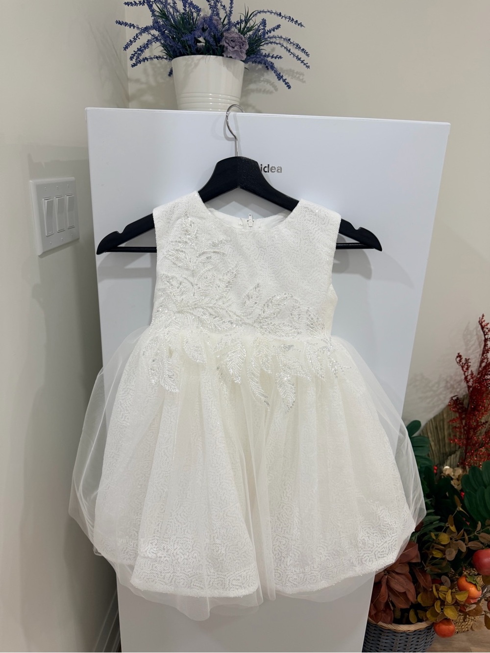 Ivory Lace & Tulle Flower Girl Dress